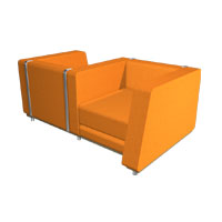 custom metal furniture, custom sofa, S.D. Feather Lcubed Custom Sofa