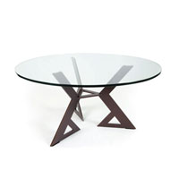 custom metal furniture, steel coffee table with glass top, S.D. Feather Wedge coffee table